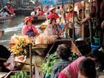Достопримечательности Бангкока.Плавучий рынок Дамноен Садуак.Бангкок