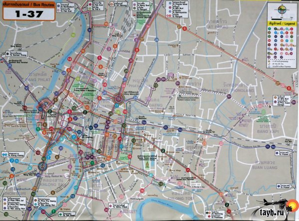 карта автобусов Бангкока