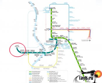 Бесплатно  месяц между двух станций метро Бангкока