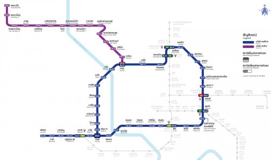 карта подземного метро Бангкок