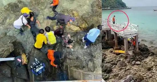 Четыре туриста упали на скалы