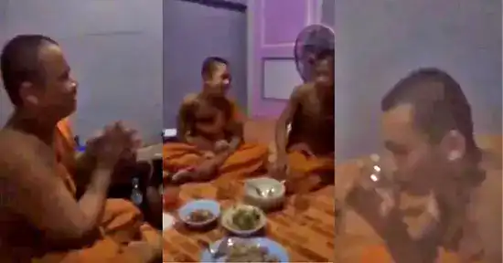 тайские монахи пьют