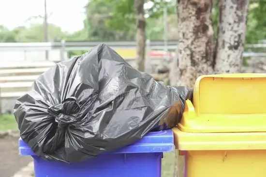 ребенок в мусорном баке