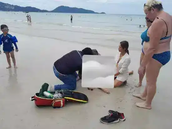 пострадавшая на пляже