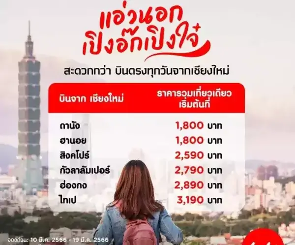 Новые направления Thai AirAsia из Чиангмая.